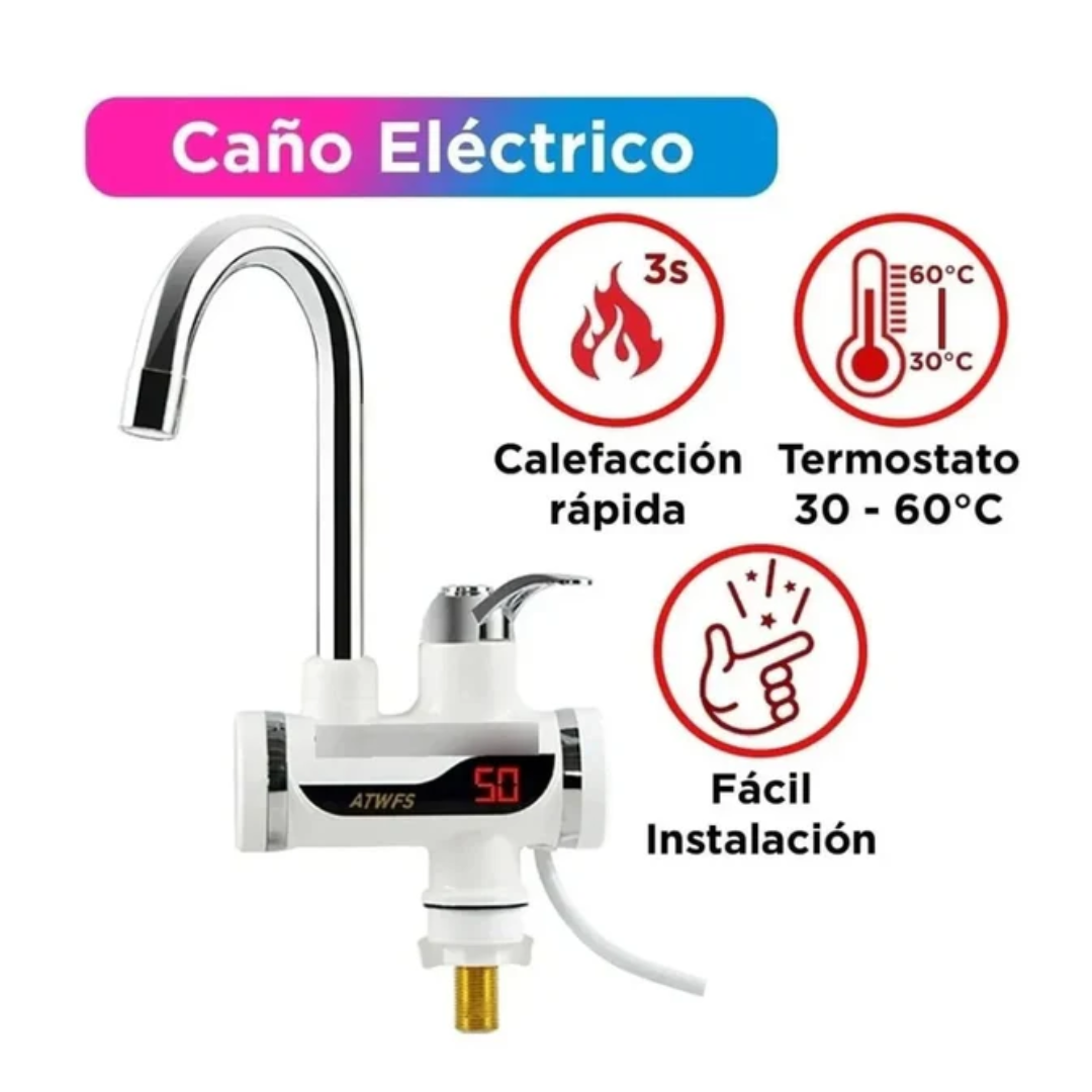 GRIFO ELECTRICO CALENTADOR DE AGUA