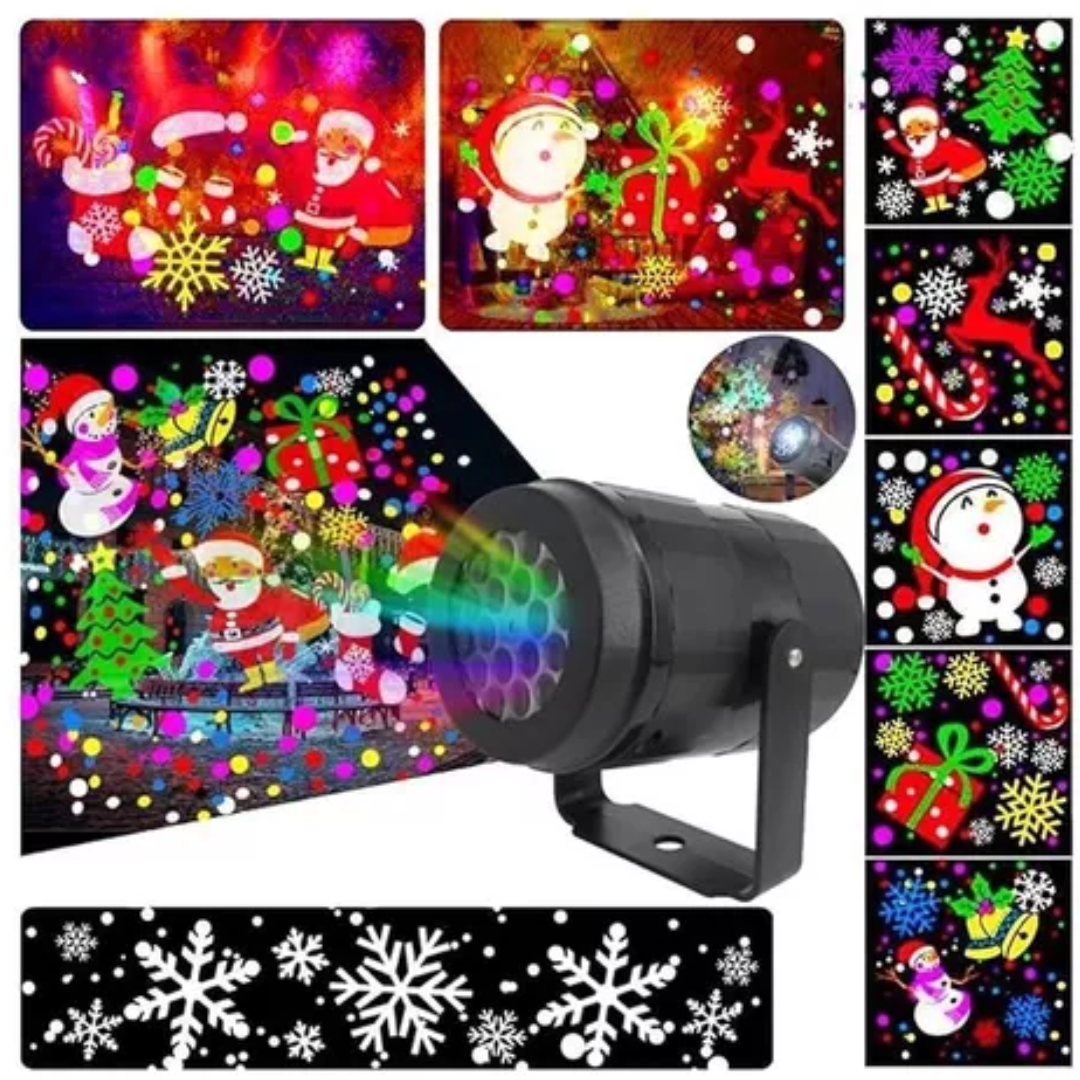 Proyector navideño giratorio