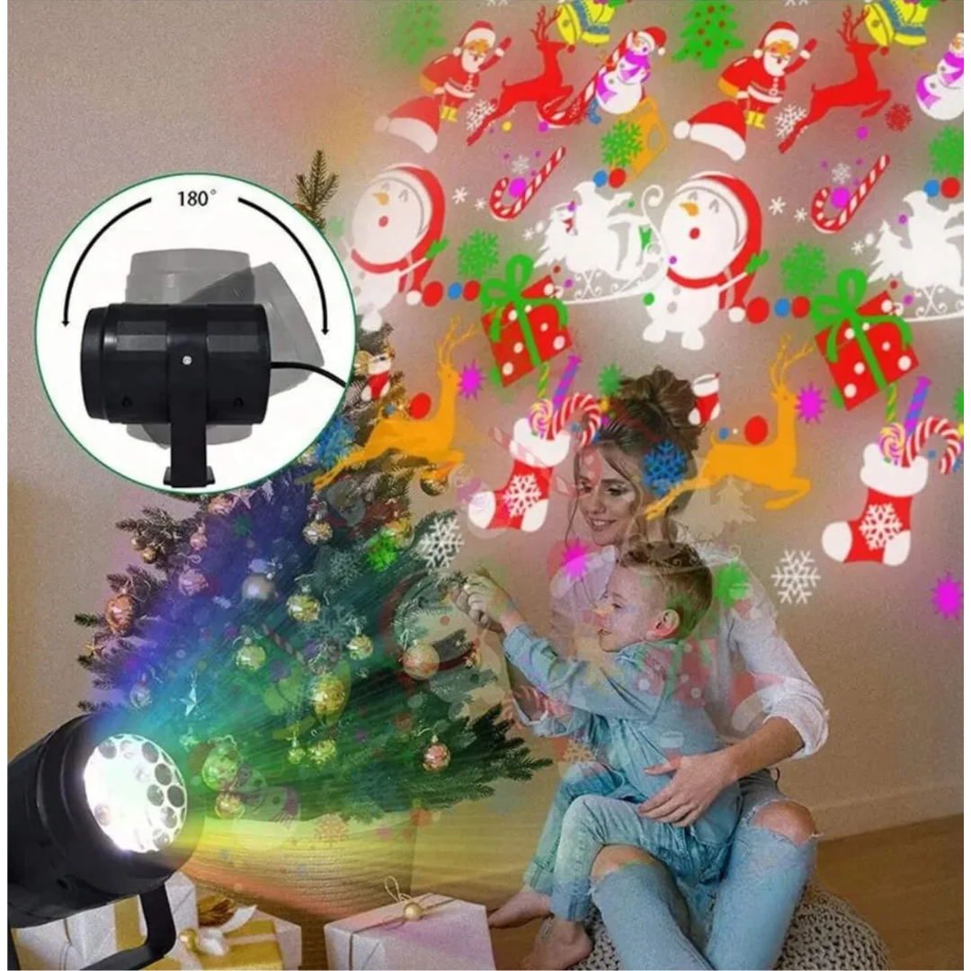 Proyector navideño giratorio