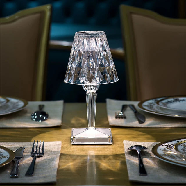 Lámpara De Mesa Diseño De Diamantes  ✨
