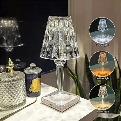 Lámpara De Mesa Diseño De Diamantes  ✨