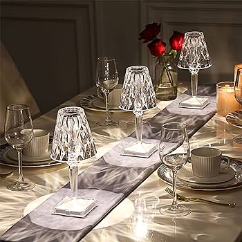Lámpara De Mesa Diseño De Diamantes  ✨
